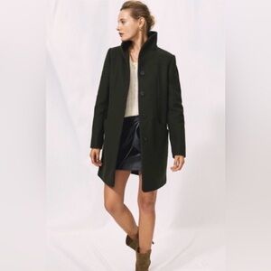 Aritzia Wilfred The Cocoon Coat  Cashmere Wool Blend Jacket Green XS